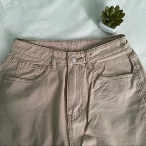 SHEIN High waist slant pocket Straight Jeans